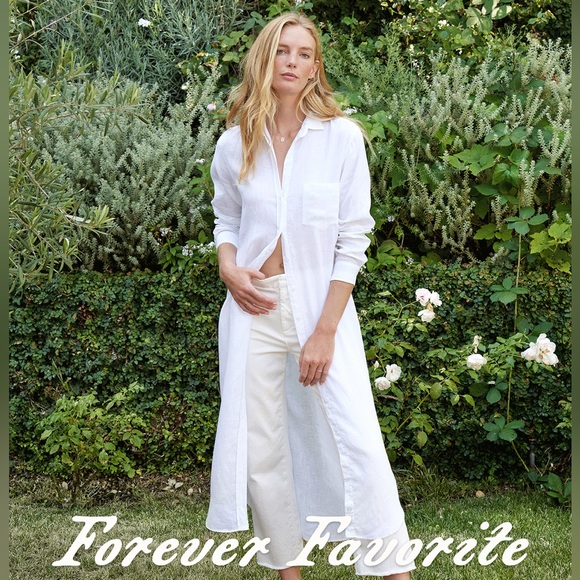 Frank & Eileen Dresses & Skirts - NWT Frank & Eileen Organic Voile Rory Maxi Shirtdress - white Size XS